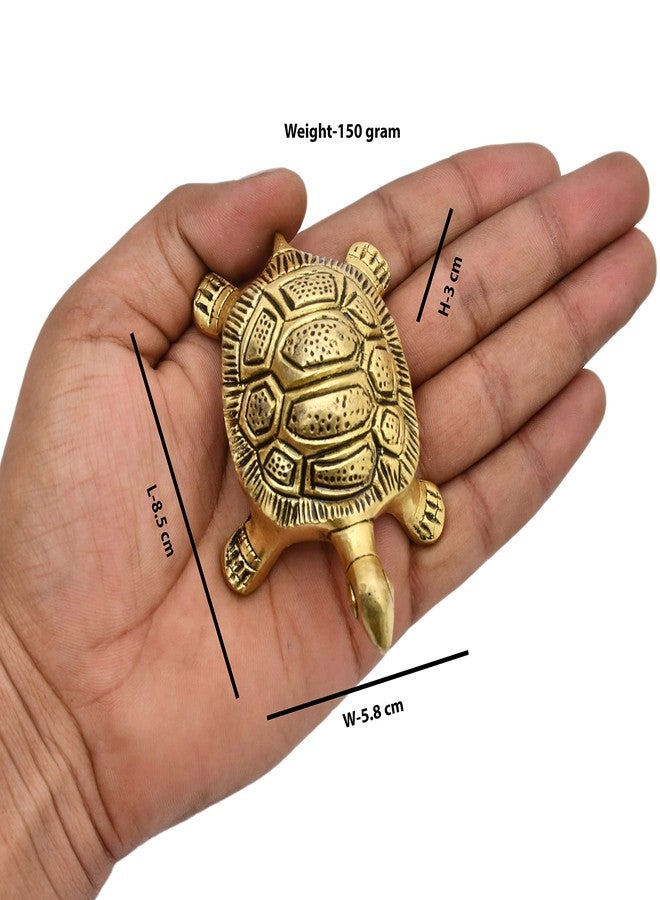 AARGKRAFT Brass Tortoise Lucky Charm Turtle Tortoise Vastu Kachua for Home Décor Small Height 1.1" Inch - Image 5