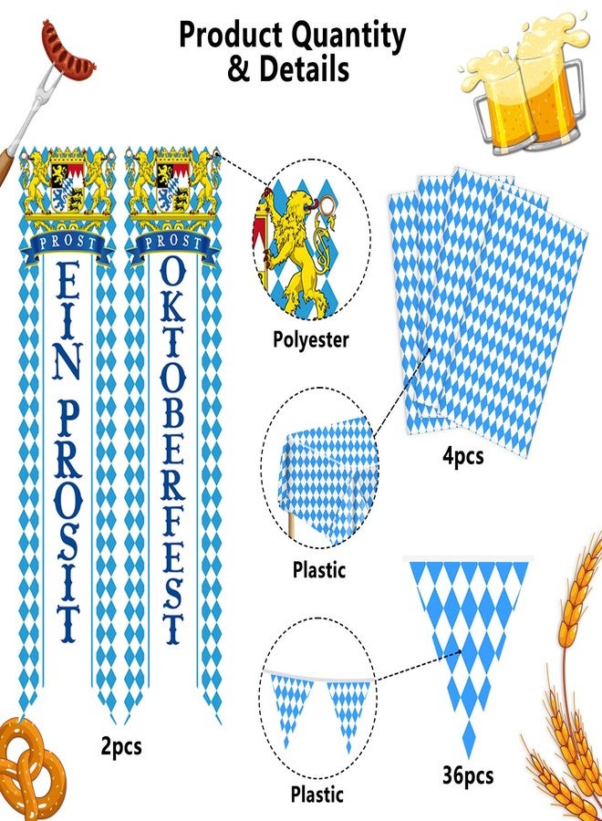 ZYP Oktoberfest Decorations Kit, German Party Supplies, Oktoberfest Flag Banner, Tablecloth Decoration, Beer Festival Party Accessories - Image 3
