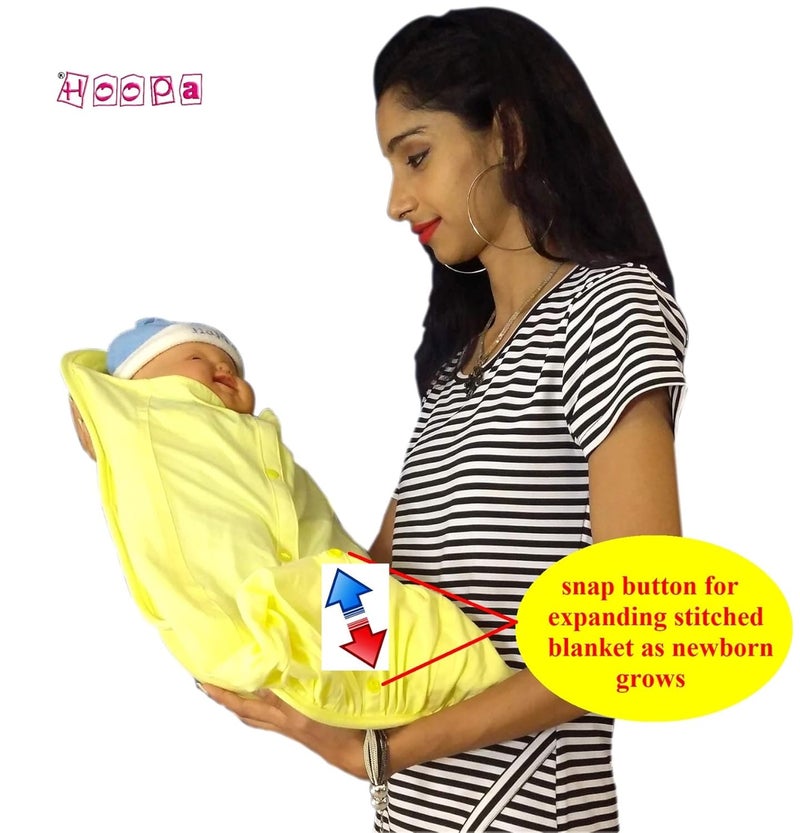 HOOPA 2-in-1 Feeding Pillow with Nest Yellow | Feeding Pillow with nest | Nursing Pillow with Blanket Breastfeeding Pillow | Reclined Carrier | Infant Carrier - Image 4