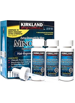 Minoxidil 5% Topical Solution Extra Strength Hair Regrowth Treatment For Men Dropper Applicator Included (1 Month To 24 Month Supplies Available) (6 Month Supply) Clear