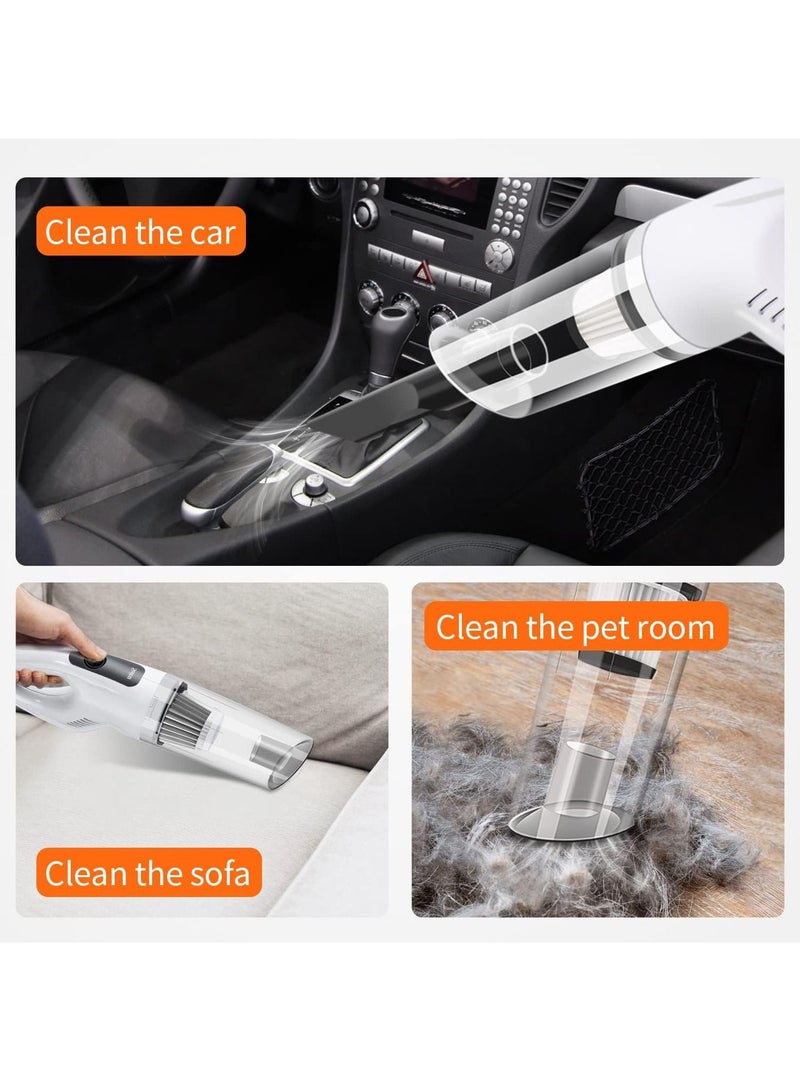 DubaiGallery 5 In 1 Household floor cleaner handheld electric dust cleaning rechargeable vacuum cleaner with mop water tank car cleaner mites remover white - Image 3