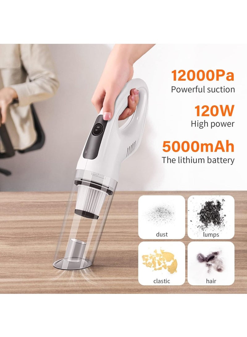 DubaiGallery 5 In 1 Household floor cleaner handheld electric dust cleaning rechargeable vacuum cleaner with mop water tank car cleaner mites remover white - Image 2