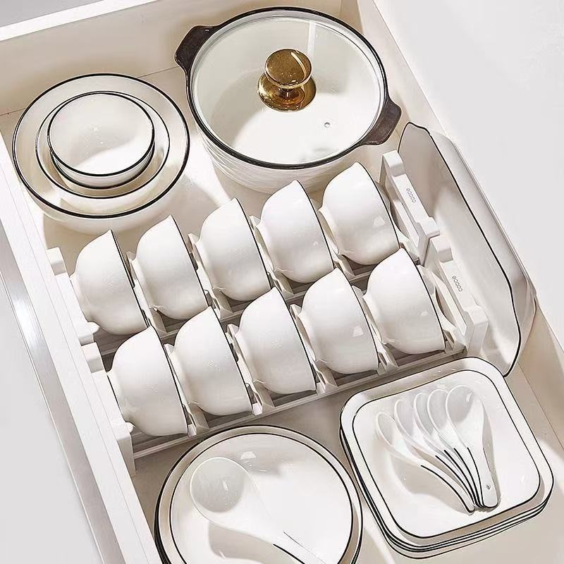 CME Simple Modern Ceramic Dinnerware Set for Home Use, New 2026 Collection, Housewarming Tableware, Best-Selling Bowl and Chopstick Combination - Image 1