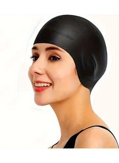 QUALITY Silicone Swim Caps with Great Flexibility for Head Protection - Waterproof Swimming Caps with Good Sealing with 3D Ergonomic Design  - Image 1