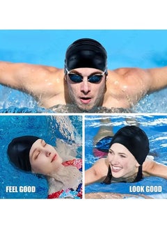 QUALITY Silicone Swim Caps with Great Flexibility for Head Protection - Waterproof Swimming Caps with Good Sealing with 3D Ergonomic Design  - Image 3