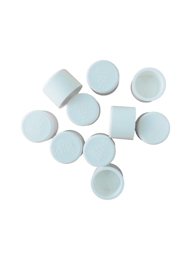 غطاء طرفي من مادة PVCأبيض 1/2 بوصة (عبوة من10 قطع)