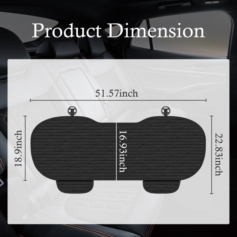 YGDMD Car Back Seat Cover,Non-Slip & Breathable Bench Seat Cover with Side Pockets for Car Storage & Protecting Interiors,Universal All-Season Seats Back Protector for Most Cars,SUVs (Rear Seat Cover) - Image 2