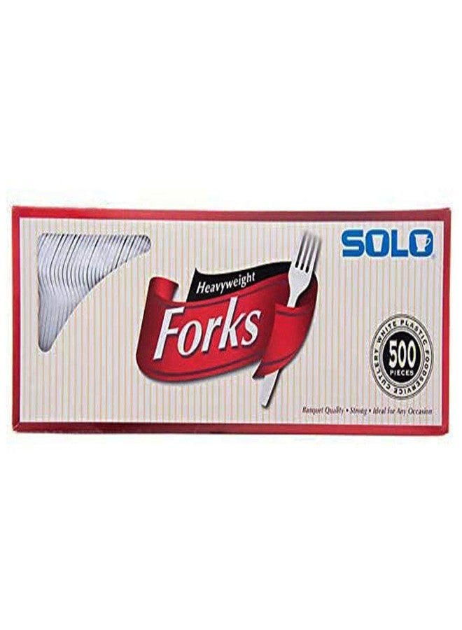 Solo Plastic Heavyweight Fork 500 Count - Image 1