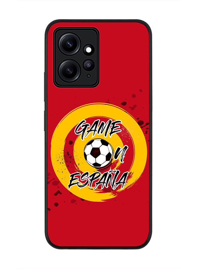 Stylizedd Rugged Black edge case for Redmi Note 12 4G Slim fit Soft Case Flexible Rubber Edges Anti Drop TPU Gel Thin Cover - Game on Spain - Image 1