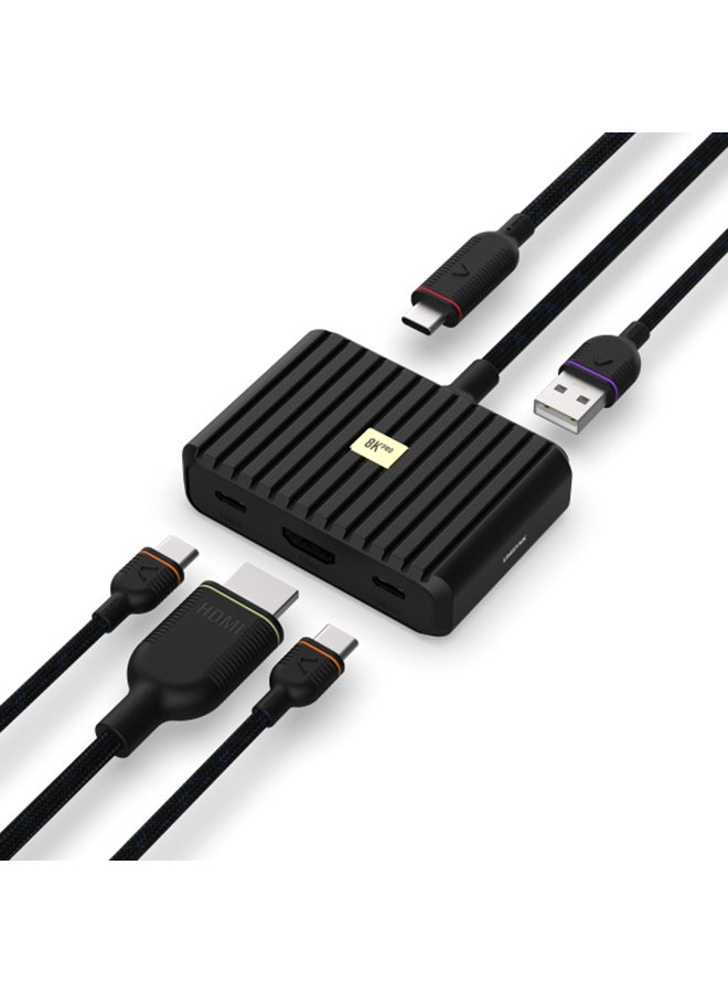 Unisynk 5 PORT USB-C HUB 8K 100W BLACK - Image 4