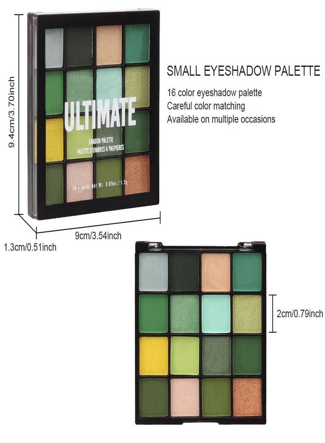 AMY'S DIARY Green Eyeshadow Palette - Forest Green, Yellow 16 Colors Matte & Glitter Eyeshadow - Long Lasting, Colorful Eye Shadow Platte for Christmas, Women & Girls - Image 5
