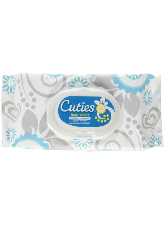 Cuties Premium Baby Wipes, Unscented Sensitive, Case/864 (12/72s) - Image 1