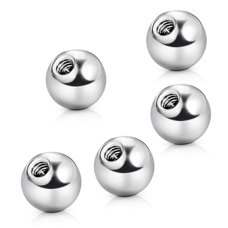 VCMART 16G 18G Replacement Balls Externally Threaded Piercing Balls for Lip Septum Nose Cartilage Tragus Helix Daith Rook Ear Piercing Jewelry 3mm Balls Body Jewelry Piercing Barbell Parts - Image 4