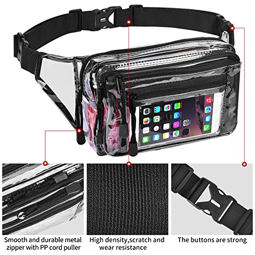 USPECLARE Clear Bag Stadium Approved Large Clear Fanny Pack for Women for Work,Multi-purpose Waist Bag for Travel & Sporting Event - Image 5