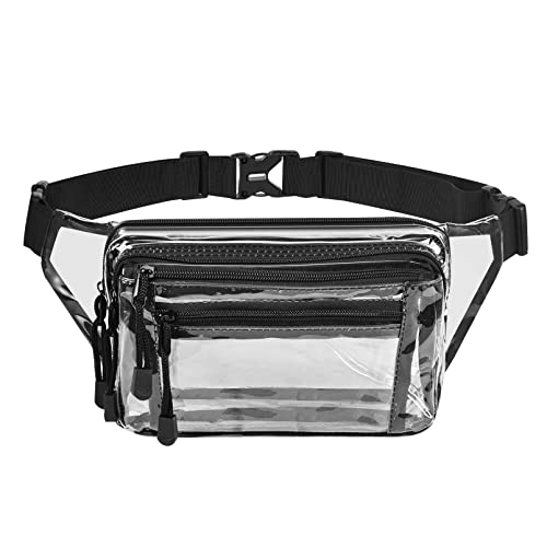 USPECLARE Clear Bag Stadium Approved Large Clear Fanny Pack for Women for Work,Multi-purpose Waist Bag for Travel & Sporting Event - Image 2