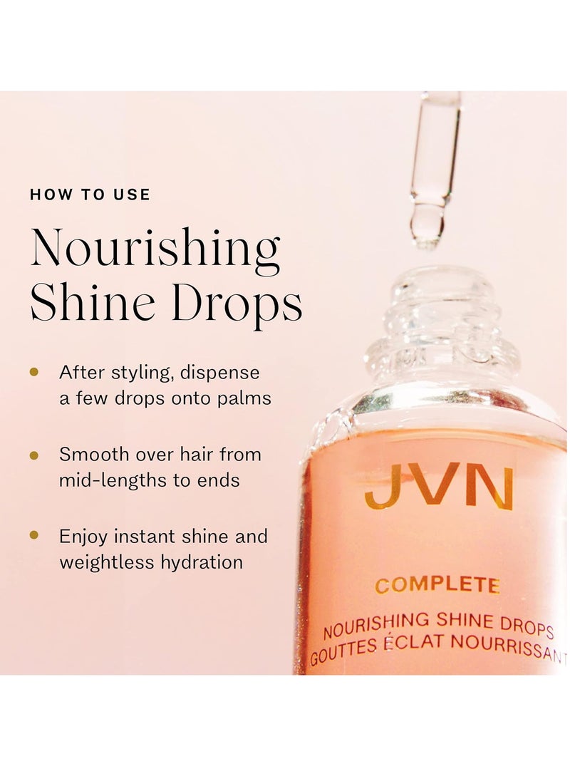 JVN JVN Complete Nourishing Shine Drops, Hair Oil for Hydration and Long-Term Hair Health, Styling Oil for All Hair Types, Sulfate-Free, 1.7 Fluid Ounces  - Image 2