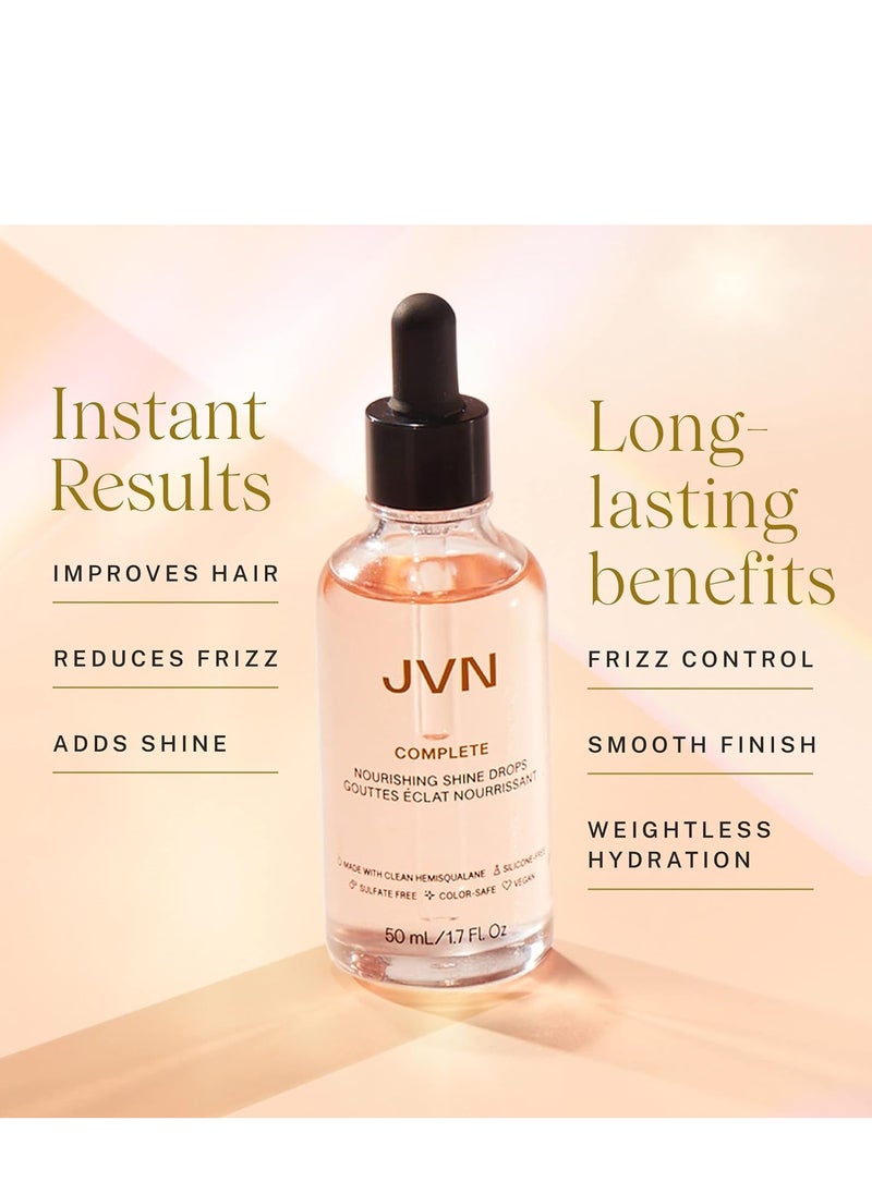 JVN JVN Complete Nourishing Shine Drops, Hair Oil for Hydration and Long-Term Hair Health, Styling Oil for All Hair Types, Sulfate-Free, 1.7 Fluid Ounces  - Image 3