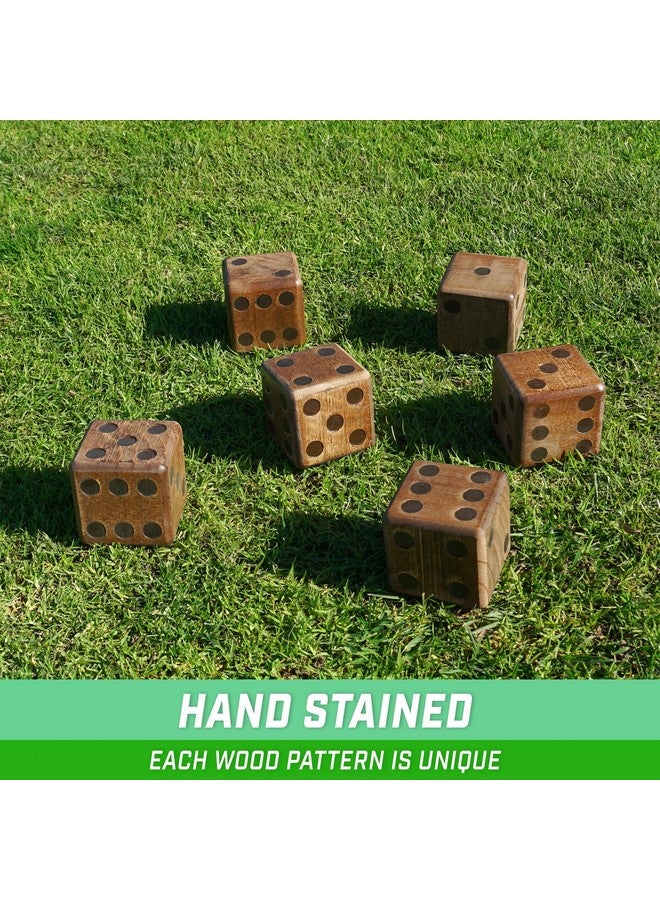 GoSports Giant Wooden Playing Dice Set With Rollzee And Farkle Scoreboard Includes 6 Dice Dryerase Scoreboard And Canvas Tote Bag Choose 2.5 Inch Or 3.5 Inch Dice)  - Image 5