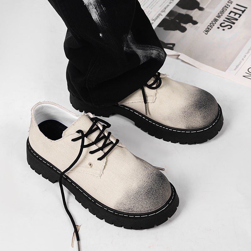 Colored Denim Canvas Shoes, Classic Japanese Work Shoes, Retro Casual Large-Toe Men'S Shoes, Outdoor Hard-Soled Labor Protection Shoes For Men - Image 2