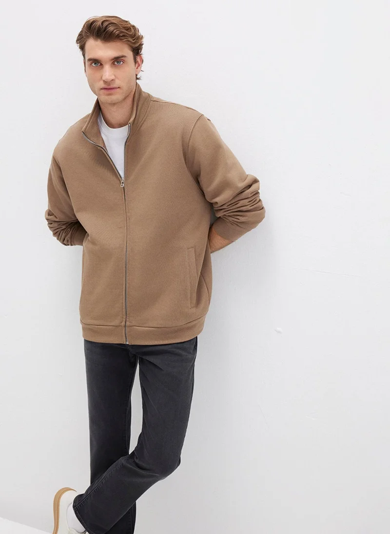MAVI Full Zip Brown Sweatshirt