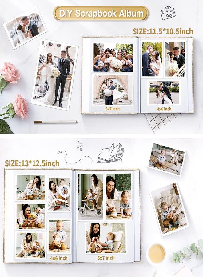 Popotop Photo Album Self Adhesive Scrapbook Album for 4x6 5x7 8x10 Pictures DIY Photo Book,Birthday Gifts for Women Mom,Wedding Baby Family Travel - Image 3
