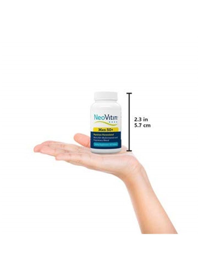 NeoVitin فيتامينات متعددة / معادن متعددة للرجال فوق 50 عامًا مع فيتامين ب، فيتامين د، كالسيوم، فيتامين د، إل-كارنيتين، مسحوق جذر الجنسنغ الآسيوي، مستخلص أوراق الشاي الأخضر، مستخلص جذر الكركم - Image 2