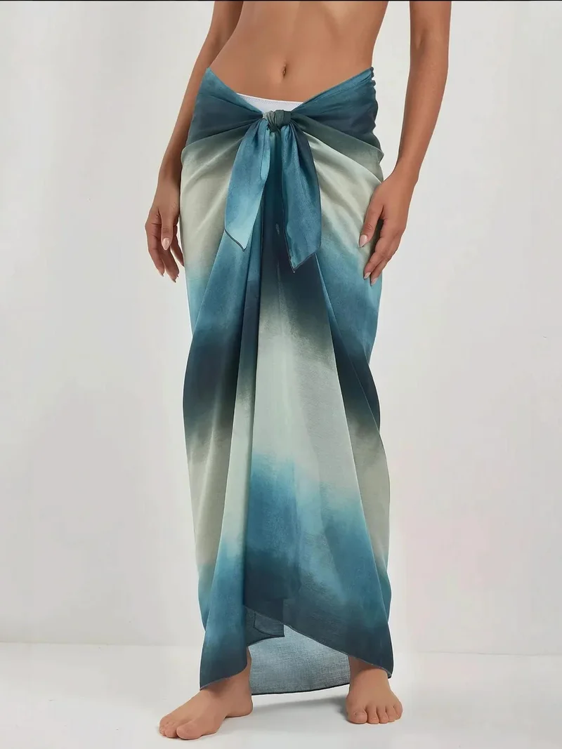 HICCUP Long Printed Beach Cover-Up