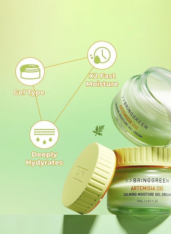 BRING GREEN Artemisia Cera Calming Moisture Gel Cream | Vegan Glass Skin Daily Skincare for Intense Moisturization for Dry, Oily skin, Calming Sensitive Skin, Irritated Skin 2.53 Fl. Oz. - Image 5