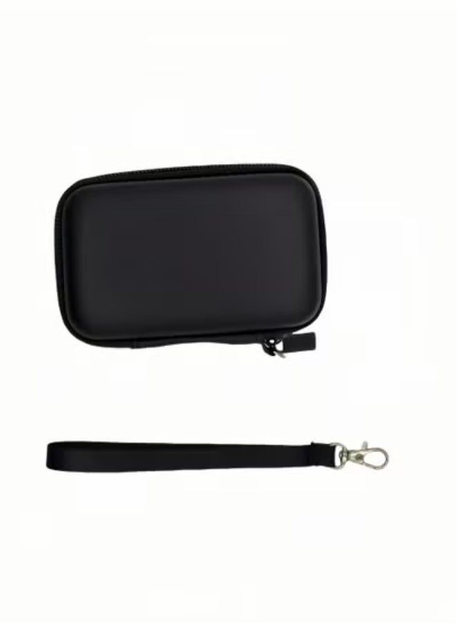 Digital camera bag, can store SD cards, spare batteries, data cables, plugs, etc., suitable for digital camera, travel portable cute small camera bag (black) - Image 5