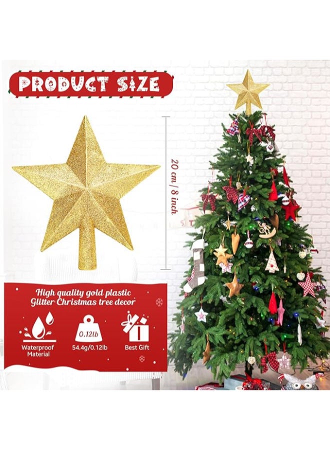 زينة شجرة عيد الميلاد المتلألئة على شكل نجمة - Image 2