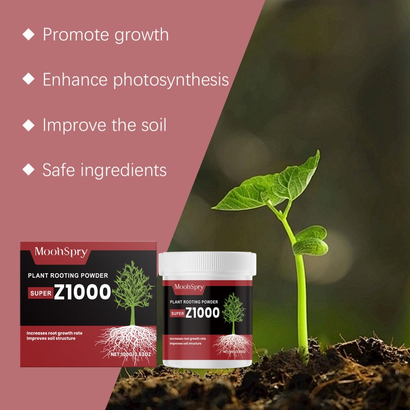 MOONSPRY Palnt Rooting Powder Super Z1000,Increases root growth rate,Improves soil structure - Image 1