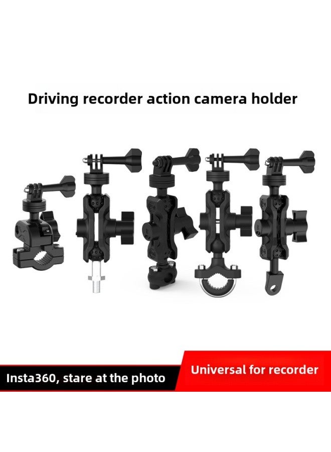 Generic GOPRO Sports Camera Bracket Small Ant Mountain Dog Dajiang Staring Camera Accessories Motorcycle Driving Recorder Bracket-Color:15-35mm Bracket Handlebar Installation  - Image 2