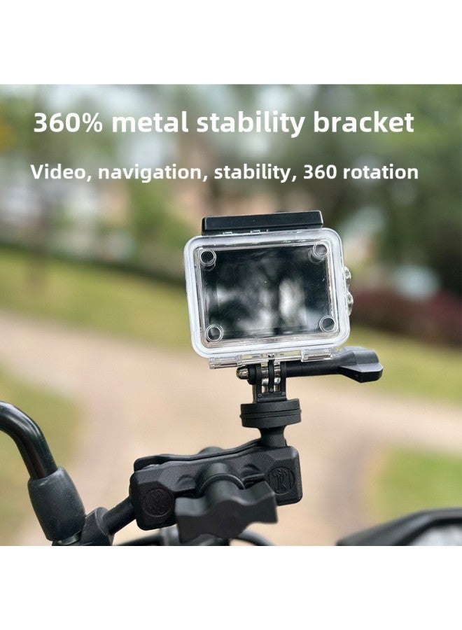 Generic GOPRO Sports Camera Bracket Small Ant Mountain Dog Dajiang Staring Camera Accessories Motorcycle Driving Recorder Bracket-Color:15-35mm Bracket Handlebar Installation  - Image 5
