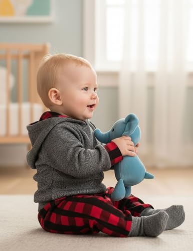 Fommy Baby Boy Clothes 9-12 Months boy clothes Plaid Letter Print Long Sleeve Hoodies + Long Pants 2PCS Baby Boy Stuff Gifts Outfits Set - Image 3