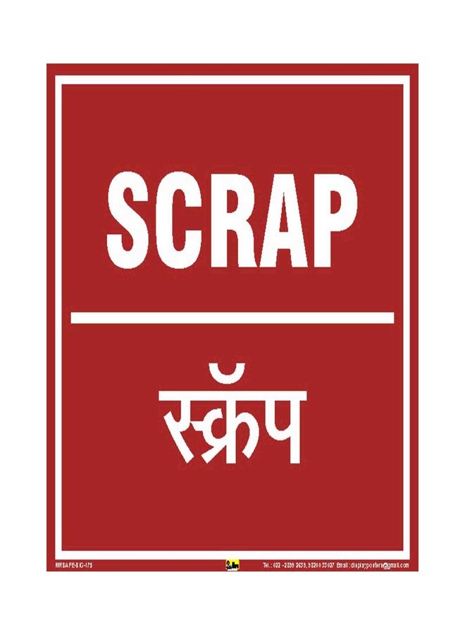 Mr. Safe - Scrap Sign Aluminium Composite Panel Board (8 Inch X 8 Inch)