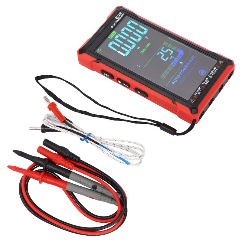 Smart Touch Large Screen Digital Multimeter Rechargeable Automatic Tester With Flashlight - Image 2