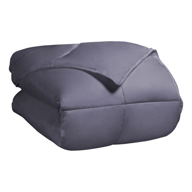 Superior SUPERIOR Classic AllSeason Reversible Down Alternative Comforter Comfy Fluffy Cozy Lightweight Decorative Duvet Insert Plush Oversized Bedding Essential Box Quilt Design Twin Silver 