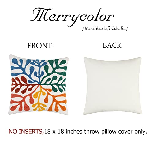 Merrycolor Boho Abstract Matisse Throw Pillow Covers 18x18 Soft Tufted Colorful Pillow Covers Mid Century Aesthetic Art Modern Boho Pillows Decorative Throw Pillow Case for Couch Living Room Bed - Image 4