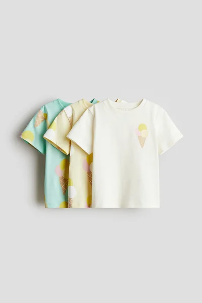 H&M 3-pack printed jersey tops