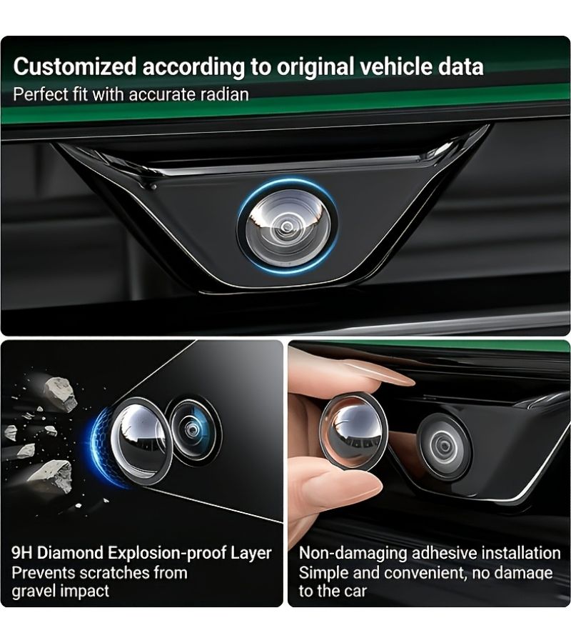 1pc Universal Car Camera Protective Cover Dustproof Scratch Proof Panoramic Rearview Lens Cap - Image 5