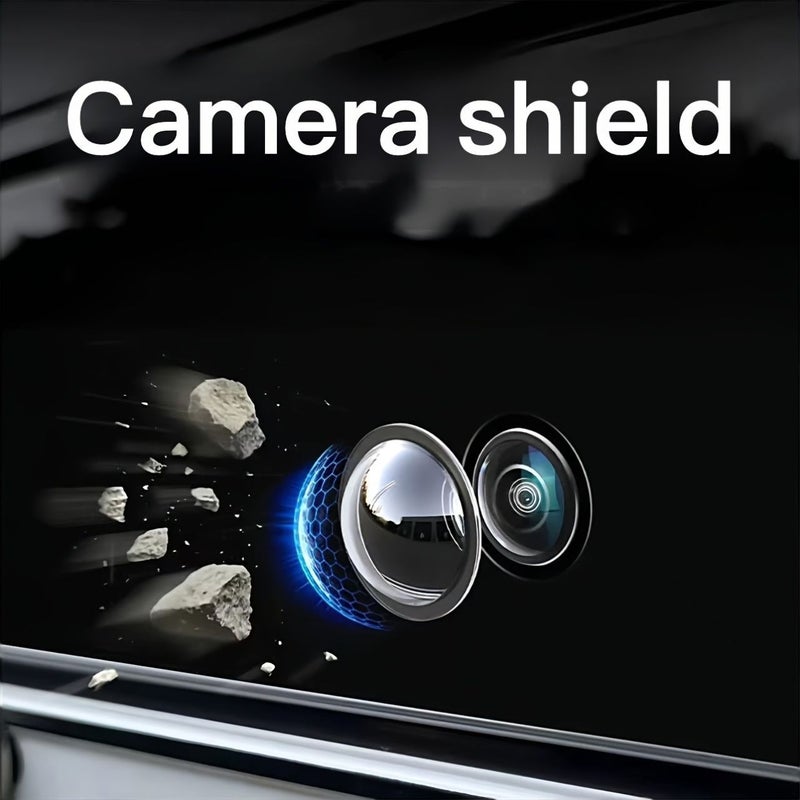 1pc Universal Car Camera Protective Cover Dustproof Scratch Proof Panoramic Rearview Lens Cap - Image 1