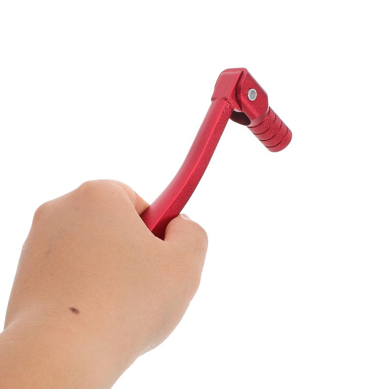 Folding Aluminum Alloy Gear Shift Pedal for Xr50 Dirt Bike Red - Image 3