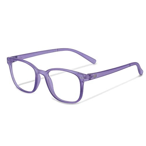 Freddy Clear Lens Full Rim Square Spectacle Frame For Men and Women (Lavender Violet) - Image 1