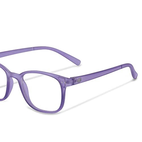 Freddy Clear Lens Full Rim Square Spectacle Frame For Men and Women (Lavender Violet) - Image 4