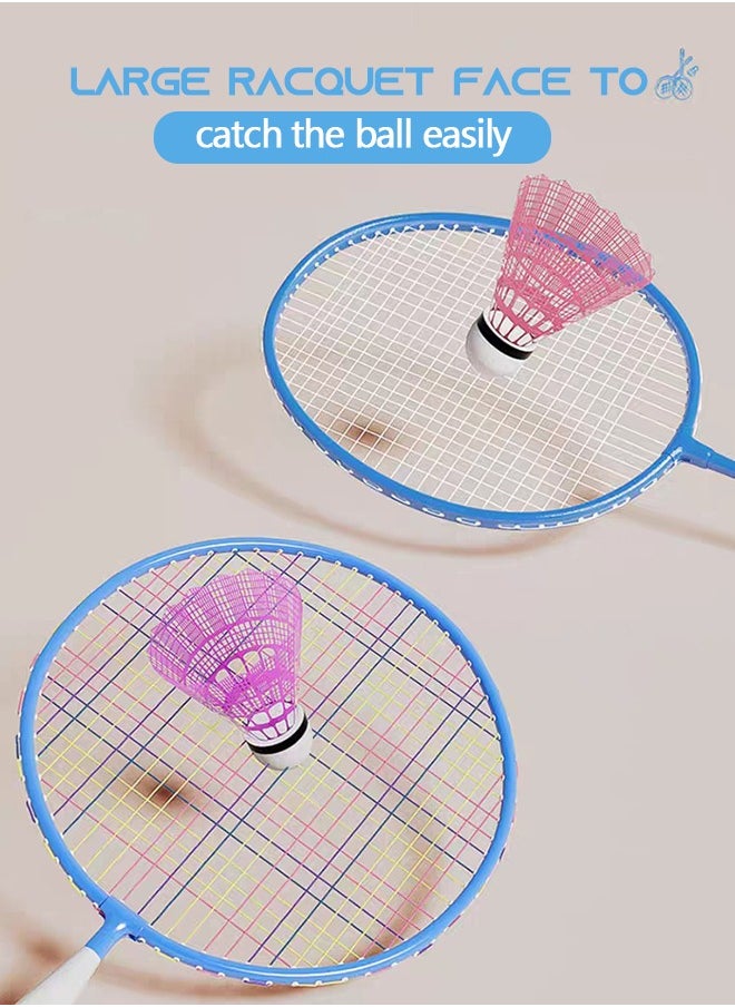 GROIC Badminton Rackets for Kids, Badminton Racquet Set for Toddler Indoor/Outdoor Sport Game Including 4 Badminton and Badminton Racket for Children 1 Pair  - Image 3