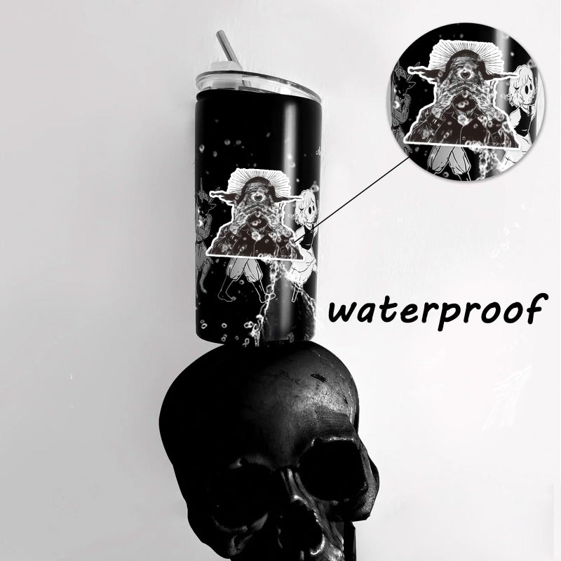 Bomichi 200 Pcs Goth Theme Stickers,Dark Aesthetic Horror Stickers Vinyl Waterproof Decals for Envelope Seal, Scrapbook,Journals,Holiday Decor, DIY Crafts,Water Bottle - Image 4