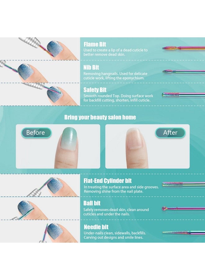 Depvko 11Pcs Nail Drill Bits With 75Pcs File Sanding Bands (80120180 Grits) 3/32 Inch Tungsten Carbide Drill Bit Set For Acrylic Gel Nails Manicure Pedicure - Image 3