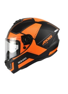 AXXIS Axxis Axxis Draken S Sonar B3 Matt Fluo Orang Helmet  - Image 2