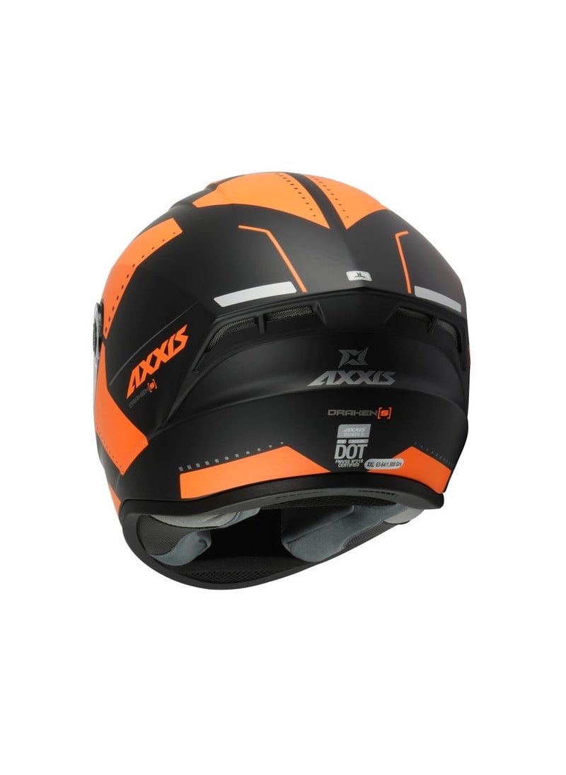 AXXIS - Axxis Axxis Draken S Sonar B3 Matt Fluo Orang Helmet - Image 1