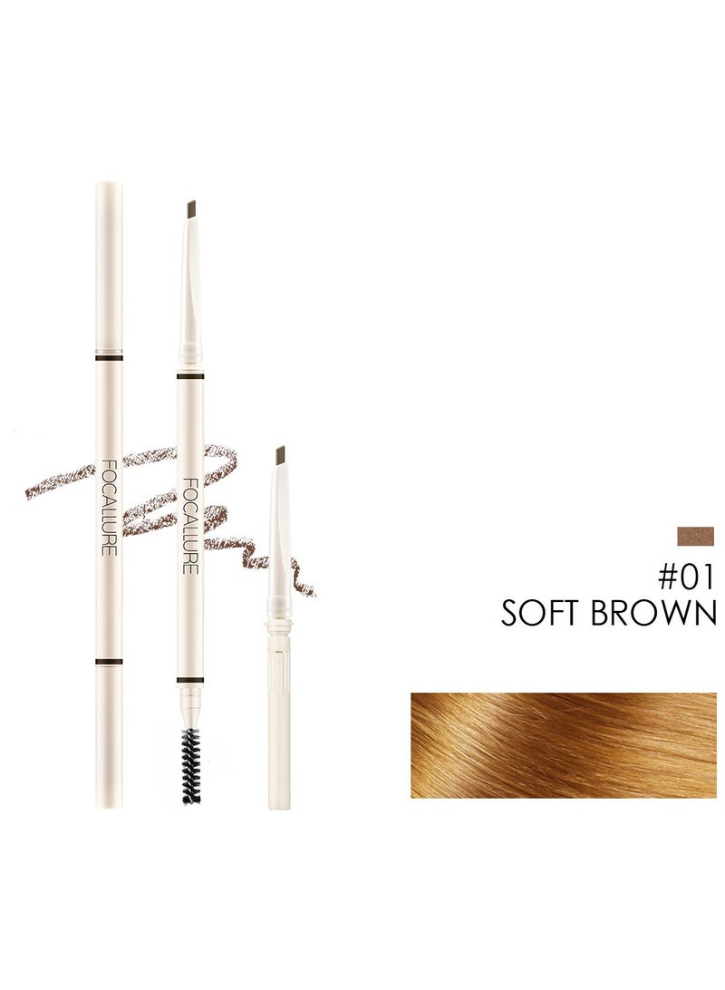 FOCALLURE Artist Sketch Eyebrow Pencil Superfine Triangle & Round Head Longlasting Waterproof Eyebrow Pencil - Image 1